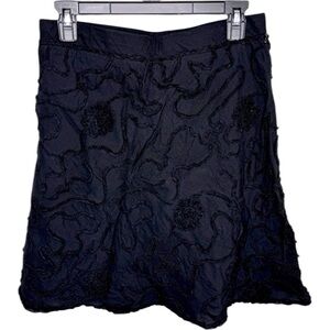 Max Studio Embroidered Black skirt  Size small